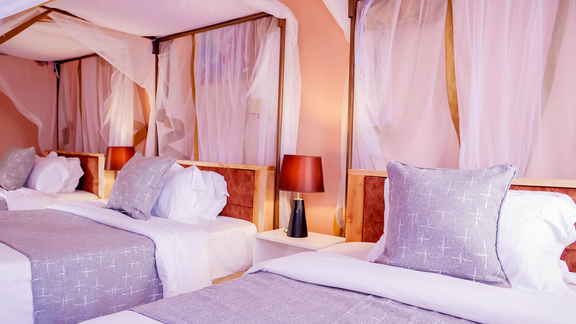 Comfortable safari lodge rooms at Penety Amboseli Resort