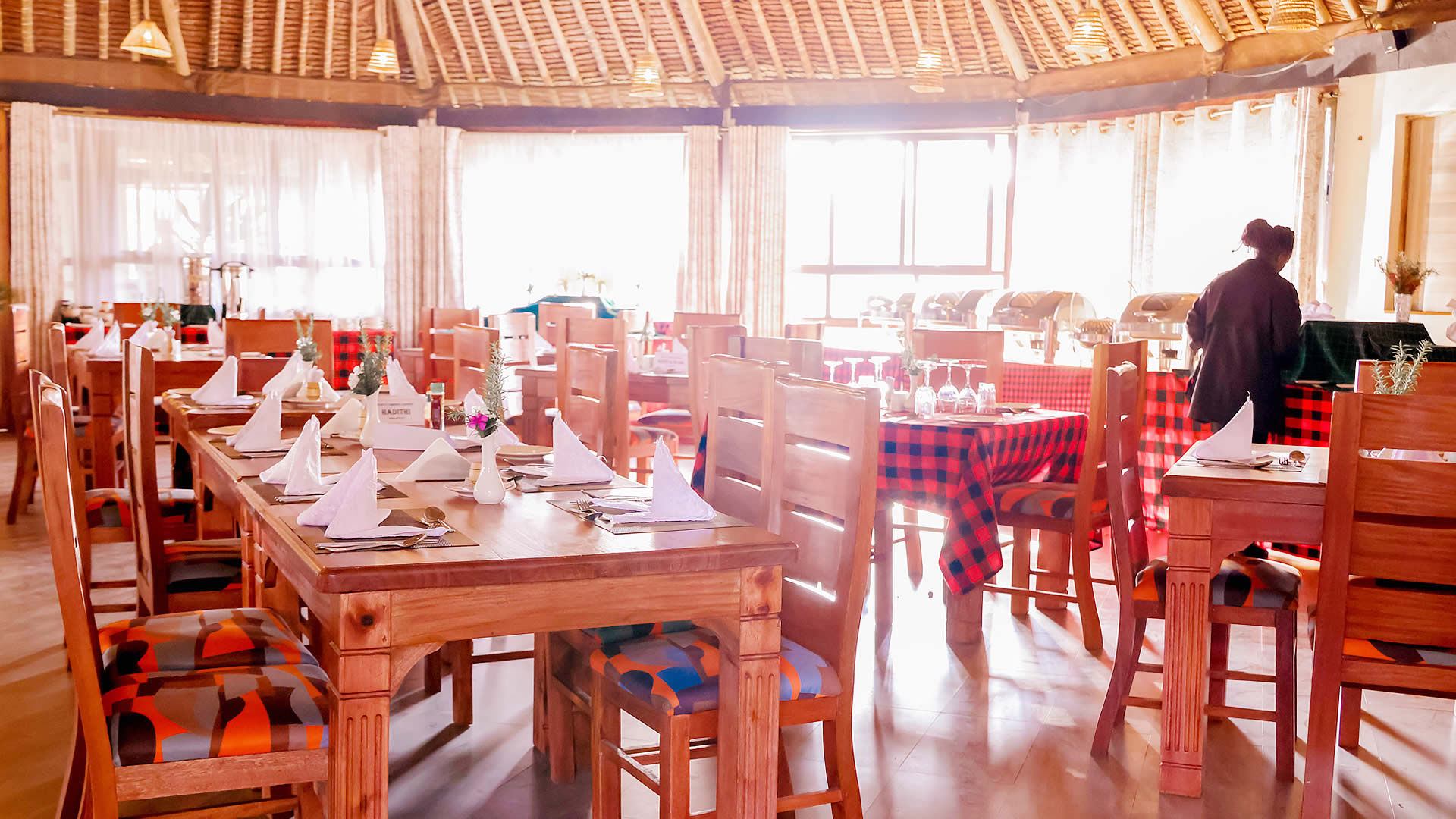 Restaurant dining experience at Penety Amboseli Resort